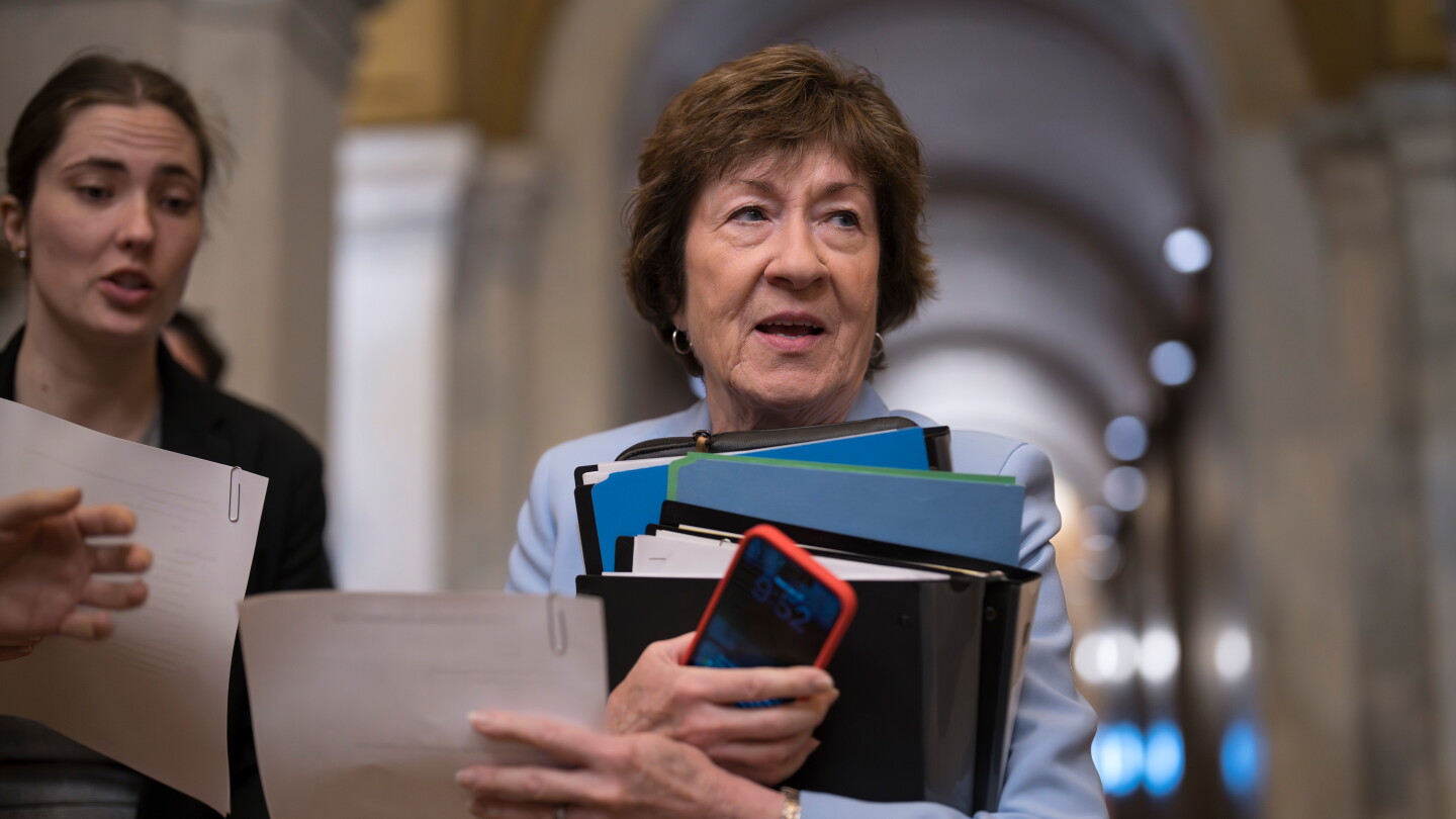 Sen. Susan Collins at the Capitol.